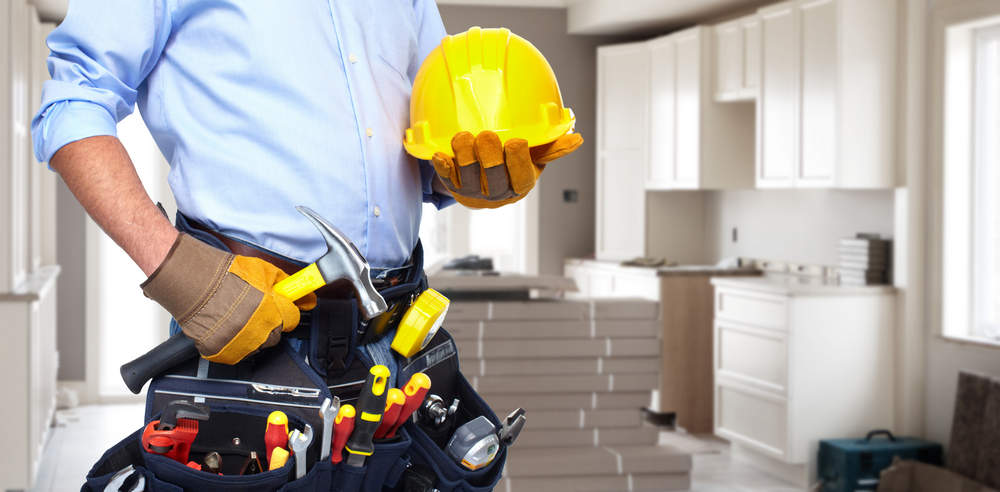 Handyman,With,A,Tool,Belt.,House,Renovation,Service.